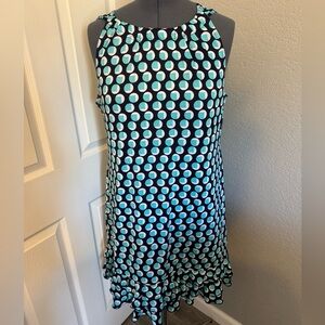 R&K Black and Blue Polka Dot Dress